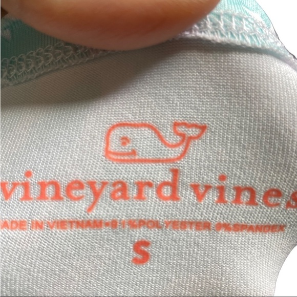 Vineyard Vines Andros Blue Floral Fan Sankaty Boatneck Top Size S - Picture 4 of 6